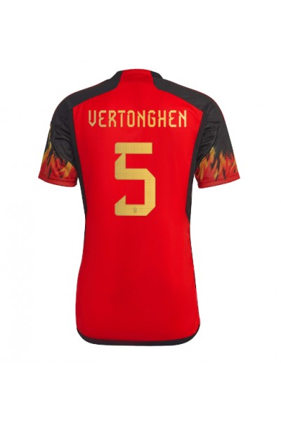 Belgia Jan Vertonghen #5 Jalkapallovaatteet Kotipaita MM-kisat 2022 Lyhythihainen